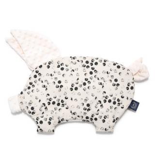 Poduszka świnka Sleepy Pig minky 30x45 cm La Millou  - Wild Dots/Ecru