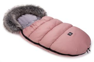 Śpiworek zimowy 4w1 z futerkiem Moose Cottonmoose - pink/gray