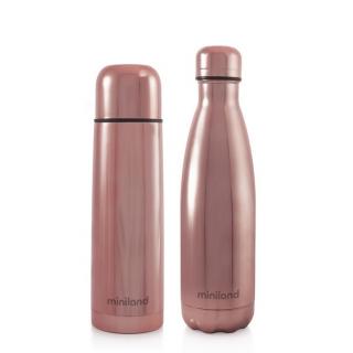 Termos + butelka dla rodzica deluxe 500ml Miniland  - różowy