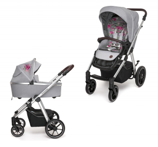 Wózek 2w1 Bueno Baby Design - 107 gray peony