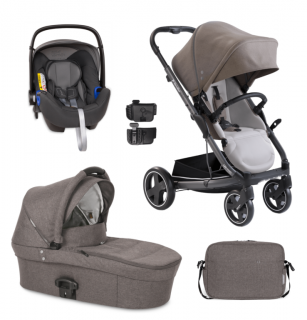 wózek głęboko - spacerowy 3w1 X-Cite + fotelik Britax i-size 0-13 X-Lander - Evening Grey