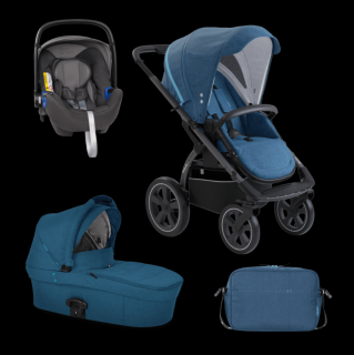 wózek głęboko - spacerowy 3w1 X-Move + fotelik Britax i-size 0-13 X-Lander - Petrol Blue