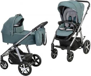 Wózek głęboko-spacerowy Husky Baby Design - 105 turquoise