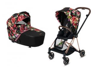 Wózek głęboko - spacerowy Mios Fashion Edition Spring Blossom rosegold Cybex - Spring Blossom Dark