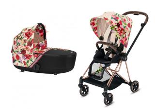 Wózek głęboko - spacerowy Mios Fashion Edition Spring Blossom rosegold Cybex - Spring Blossom Light