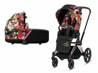 Wózek głęboko - spacerowy Priam Fashion Edition Spring Blossom 2.0 Cybex - Spring Blossom Dark