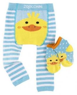 Zestaw legginsy+skarpetki 12-18m Zoocchini - kaczka