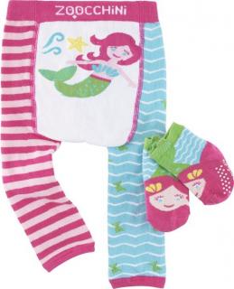 Zestaw legginsy+skarpetki 12-18m Zoocchini - syrenka