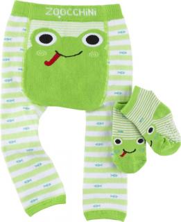 Zestaw legginsy+skarpetki 6-12m Zoocchini - żaba