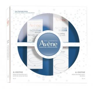 Avene A-oxitive zestaw Krem peelingujący na noc, 30 ml + Krem wygładzający kontur oczu, 15 ml