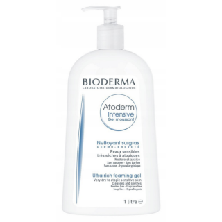 Bioderma Atoderm Intensive żel oczyszczający do mycia skóry suchej i atopowej, 1 litr