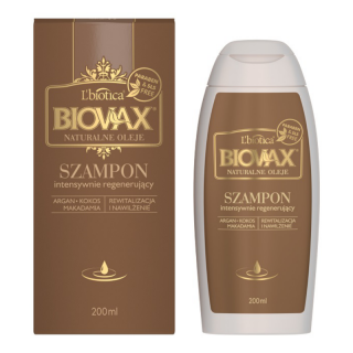 BIOVAX Intensywnie regenerujący szampon Argan+Kokos+Makadamia, 200 ml