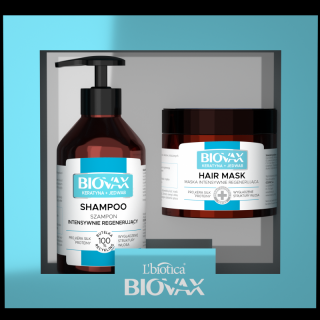 Biovax Keratyna zestaw Szampon do włosów 200 ml + Maska do włosów 250 ml