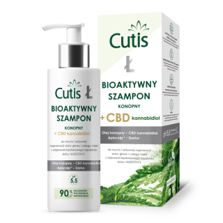 Cutis Łuszczyca Bioaktywny szampon konopny + CBD, 200 ml
