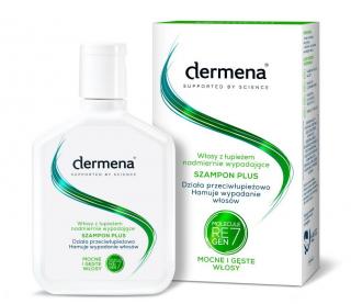 Dermena Plus szampon przeciwłupieżowy hamujący wypadanie włosów, 200 ml