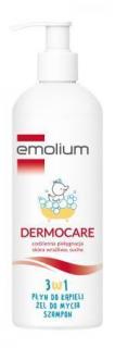 Emolium Dermocare 3w1 Płyn do kąpieli, żel do mycia i szampon, 400 ml