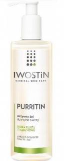 Iwostin Purritin aktywny żel do mycia twarzy, 300 ml