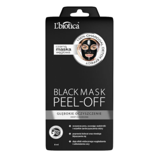 L BIOTICA Peel-Off Maska węglowa głębokie oczyszczenie, 8 ml