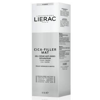 LIERAC Cica-Filler Mat Przeciwzmarszczkowy krem-żel regenerujący, 40 ml
