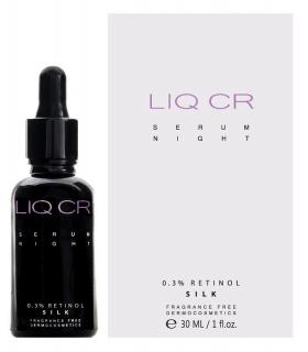 LIQ CR Serum Night 0.3% Retinol Silk Koncentrat intensywnie korygujący, 30 ml