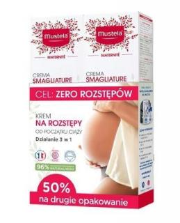 Mustela Maternite Krem na rozstępy 3w1, 2 x 250 ml