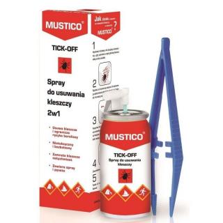 Mustico Tick-off 2w1 spray do usuwania kleszczy 8 ml+pęseta