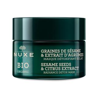 NUXE BIO Rozświetlająca maska detoksykująca - ekstrakt z cytrusów i ziaren sezamu, 50 ml