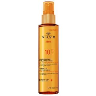 NUXE Sun SPF10 Brązujący olejek do opalania twarzy i ciała, 150 ml