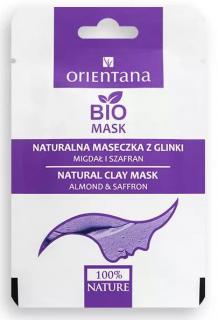 Orientana Bio Mask Maseczka z glinki Migdał i Szafran, 10 ml