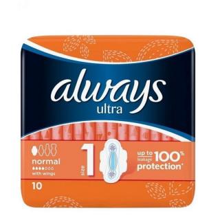 Podpaski Always Ultra Normal Plus, 10 sztuk