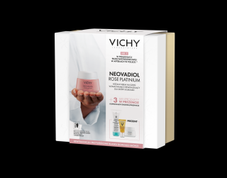 Vichy Neovadiol Rose Platinium zestaw Krem na dzień, 50 ml + płyn do demakijażu, 100 ml + serum, 5 ml + krem na noc, 15 ml