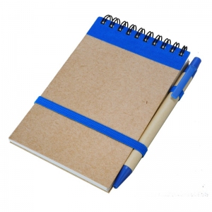 Notes eco z długopisem, niebieski/beżowy