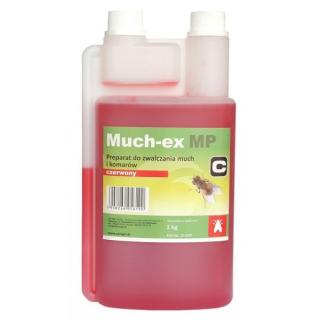Preparat MUCHEX-MP czerwony 1kg dla Bydła na muchy, gzy, komary