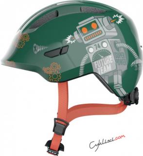 Kask dziecięcy Abus SMILEY 3.0 green robo S 45-50cm