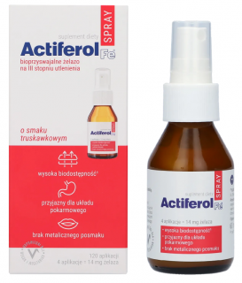 Actiferol Fe spray o smaku truskawkowym 60 ml
