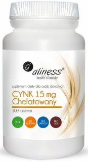 ALINESS Cynk Chelatowany 15 mg 100 tabletek