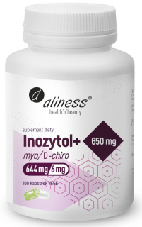 ALINESS Inozytol myo/D-chiro 650 mg + B6 100 kapsułek