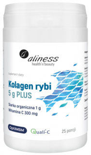 ALINESS Kolagen rybi 5 g Plus siarka, OptiMSM, wit C proszek x 25 porcji