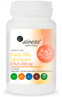 ALINESS Kwas Alfa Liponowy R-ALA 200 mg 60 tabletek