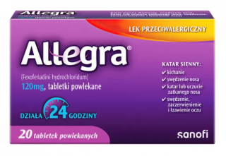 Allegra 120 mg 20 tabletek