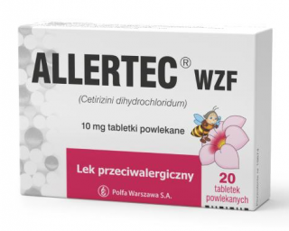 Allertec WZF 10mg 20 tabletek powlekanych