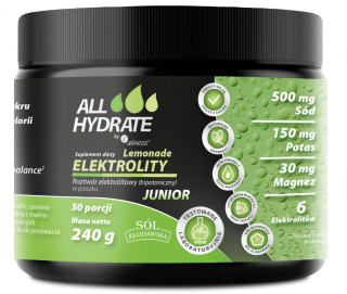 ALLHydrate Elektrolity Junior Lemonade 240 g 50 porcji