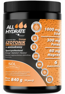 ALLhydrate Izotonik Orange + Aminokwasy 840 g 50 porcji