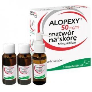 Alopexy 5 %  roztwów do stosowania na skórę 3 butelki 60 ml