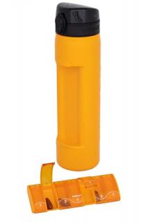 ANABOX 2GO Butelka 0,7l z kasetką na leki kolor żółty