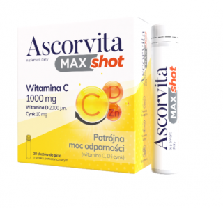 Ascorvita Max Shot o smaku pomarańczowym 1 sztuka po 25 ml