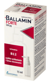 Ballamin Forte witamina B12 500 µg aerozol doustny 15 ml