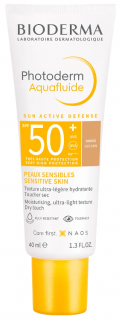 BIODERMA PHOTODERM Aquafluide SPF50+ ultralekki fluid przeciwsłoneczny do skóry normalnej odcień ciemny 40 ml