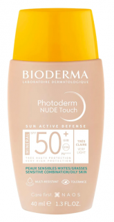 BIODERMA PHOTODERM Nude Touch podkład mineralny z efektem nude odcień bardzo jasny SPF 50+ 40 ml