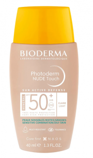 BIODERMA PHOTODERM Nude Touch podkład mineralny z efektem nude odcień jasny SPF 50+ 40 ml